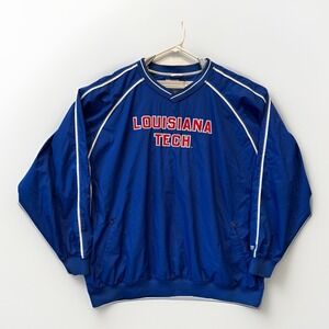 Russell Athletic Louisiana Tech Water Proof Pullover Windbreaker 3XL Blue‎